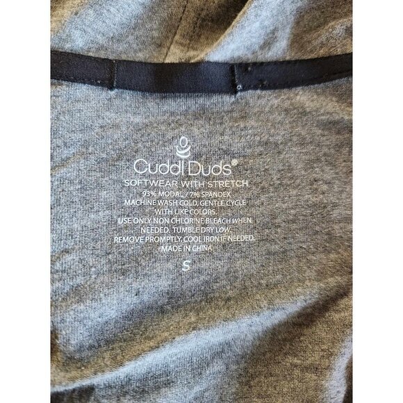 Cuddl Duds Hooded Lounge Gray Dress Size Small - Picture 8 of 8